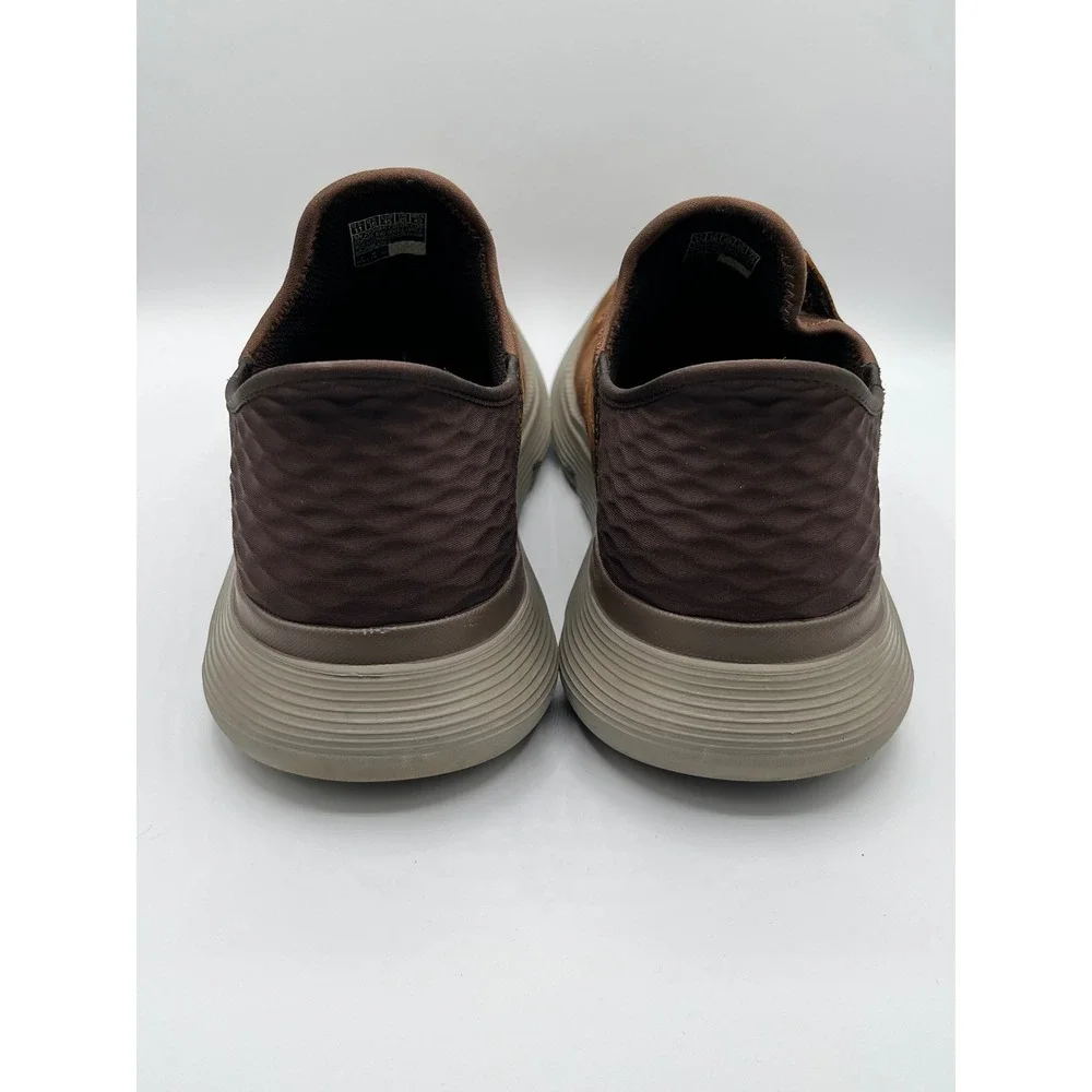 Skechers Hands Free Slip-ins Garza Debin Brown Leather Oxford Shoe Men 11 205046